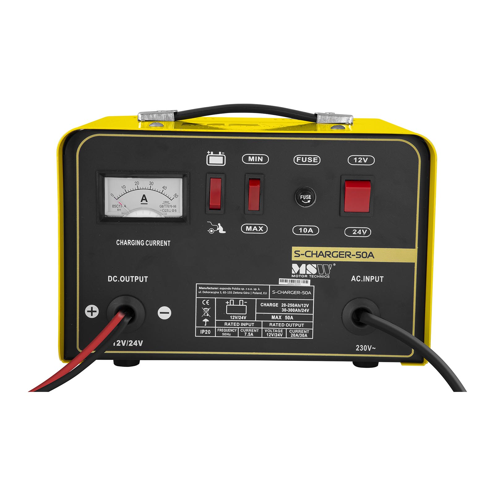 Hochleistungsbatterieladegerät – Starthilfe – 12/24 V - MSW